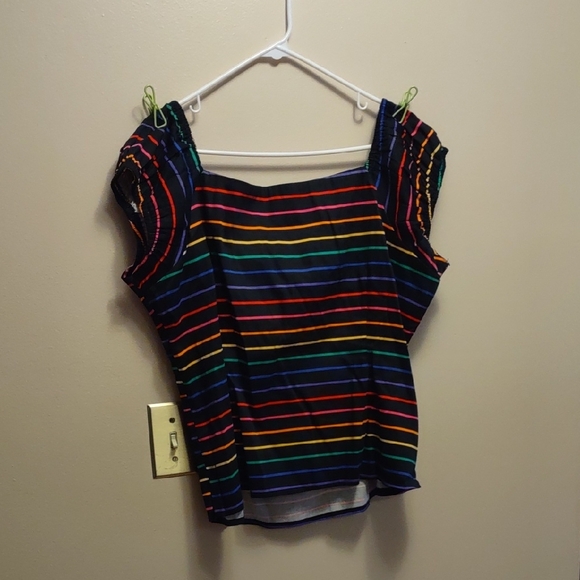 Collectif Colorful Striped Women's Top Sz 20 - Picture 5 of 5